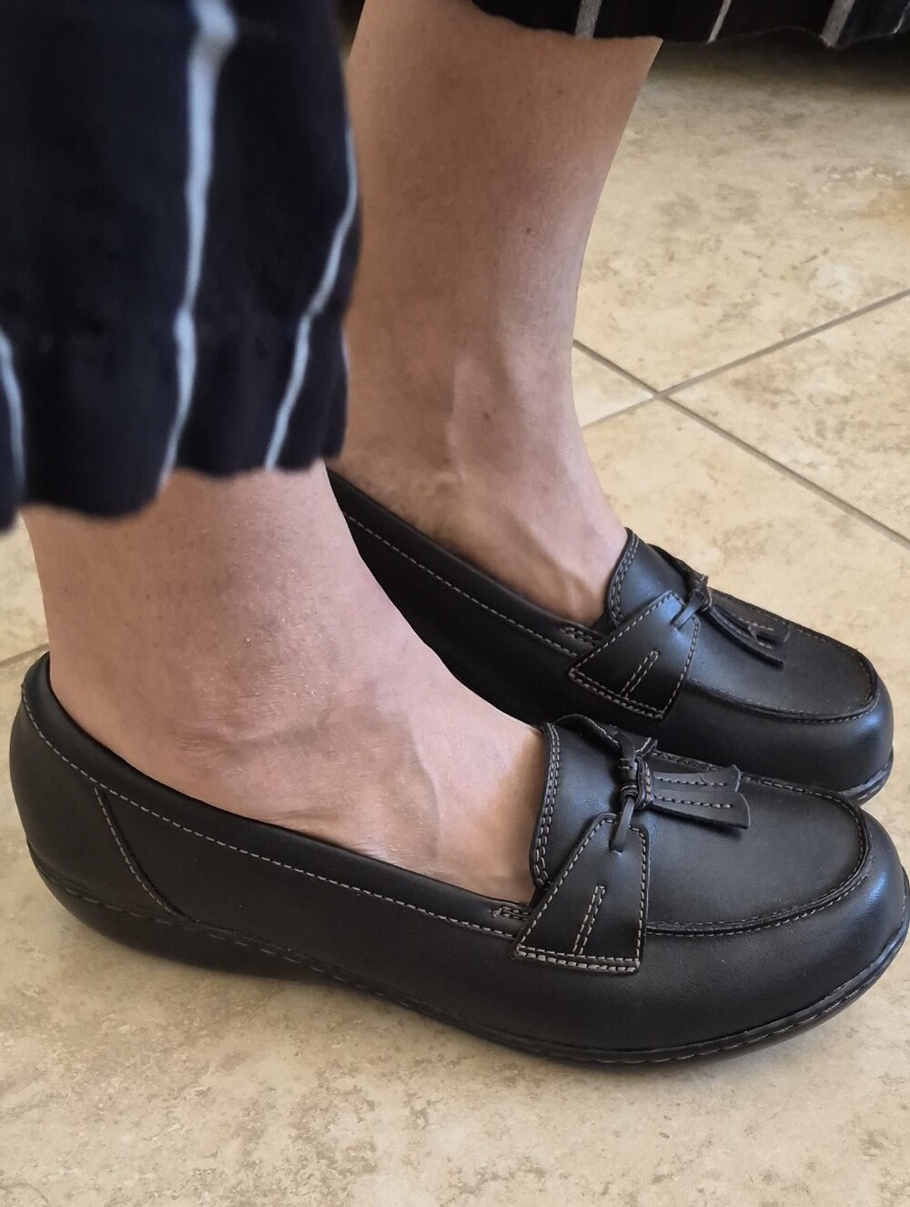 Clarks Ashland Bubble Loader, Upper Leather Slip-Ons Sz 11 - Picture 6 of 17
